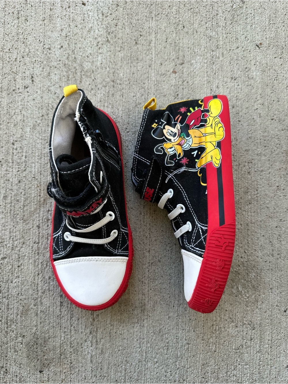 Mickey Mouse Toddler Hi Top Sneakers Size 12